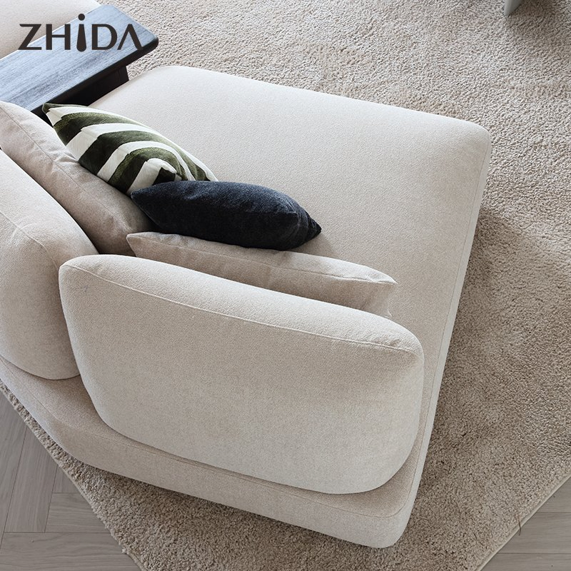 White Modular Sectional Sofas Comfortable Accent Furniture Extendable Chaise Corner Sofa for Living Room