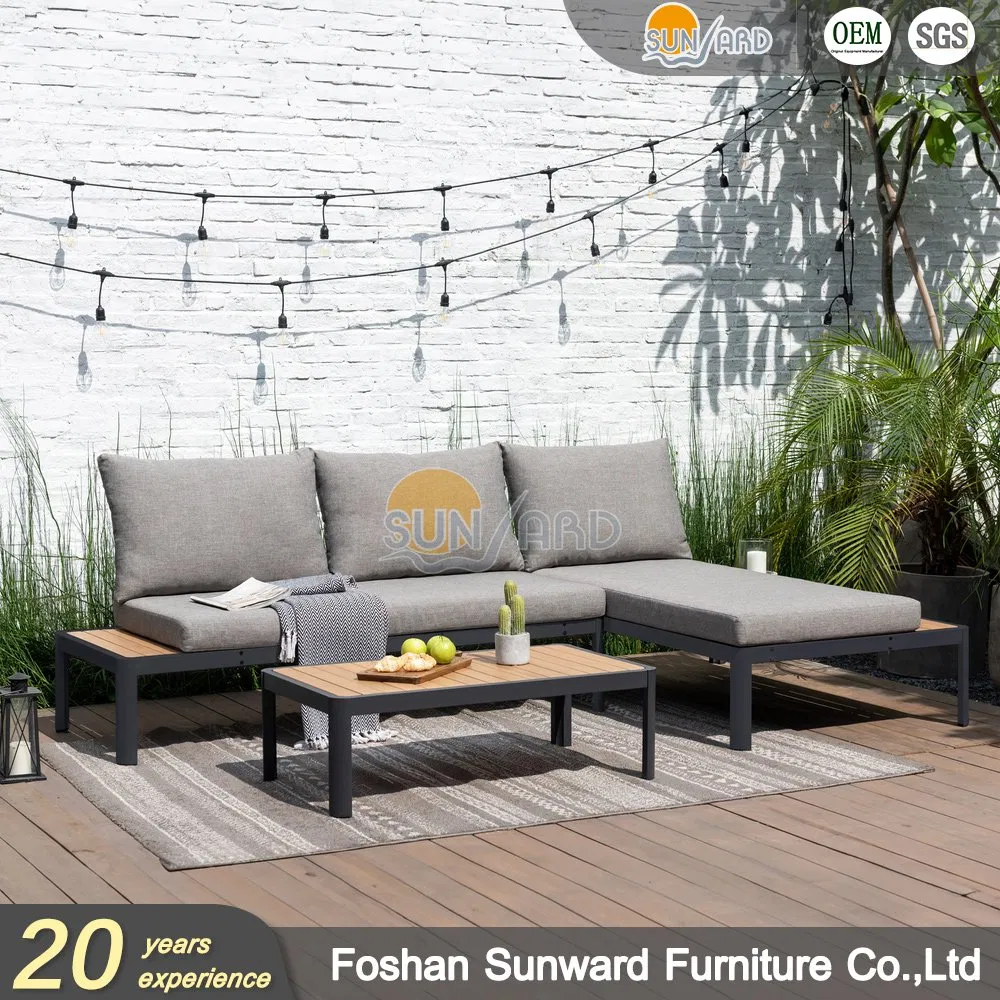 Modern Customized Hotel Garden Living Room Sectional Aluminum Outdoor Sofa Furniture