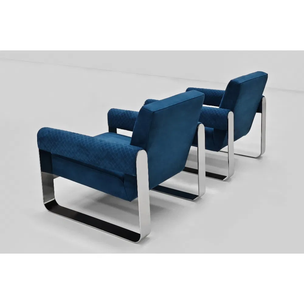 Foshan Modern Home Living Room Quilted Armrest Accent Chair Furniture
