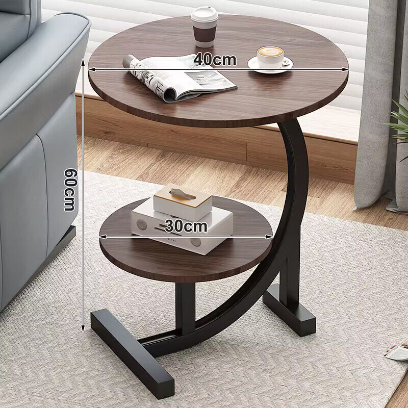 Cross-border supply Small Coffee Table Modern Minimalist Living Room Side Table Double-layer storage Sofa Side Table