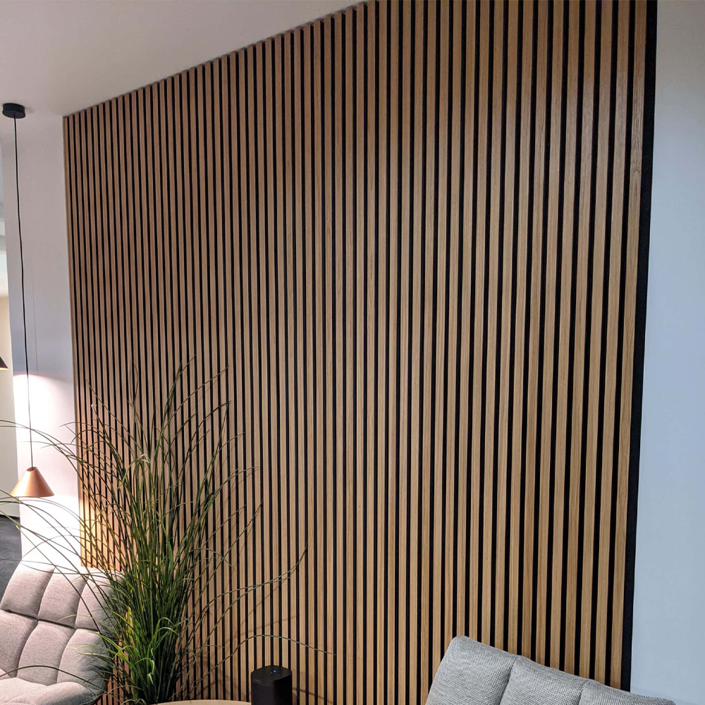 3D Print Wood Veneer Mdf Wave Shape Board Decorative Flexible Curly Curved Flexible Slat Light Curved Acoustic Wall Panel