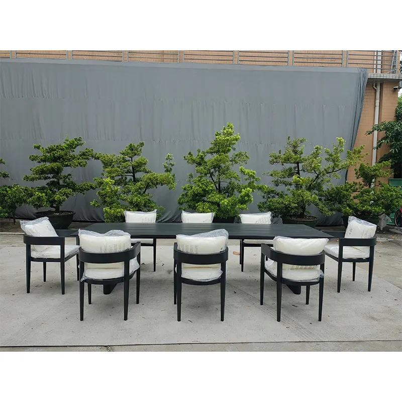 Durable All-Weather High-End Custom Aluminum Outdoor Table Set for Beach Dining
