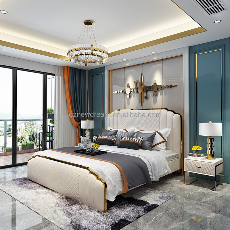 Luxury Natural Bedroom Nightstand BedsideTable