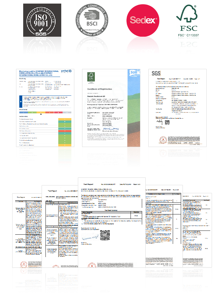 Quality management certifications and test reports