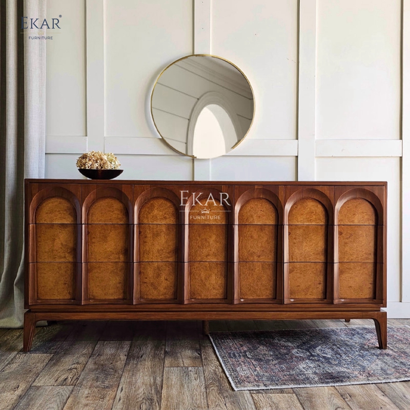 Solid wood sideboard overall view