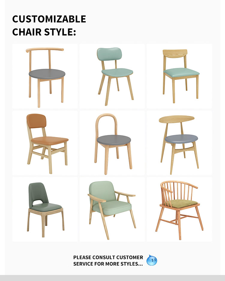 Modern Luxury Dining Set Elegant Restaurant Chairs for Home Hotel Apartment Cafe-Solid Light for Living Room