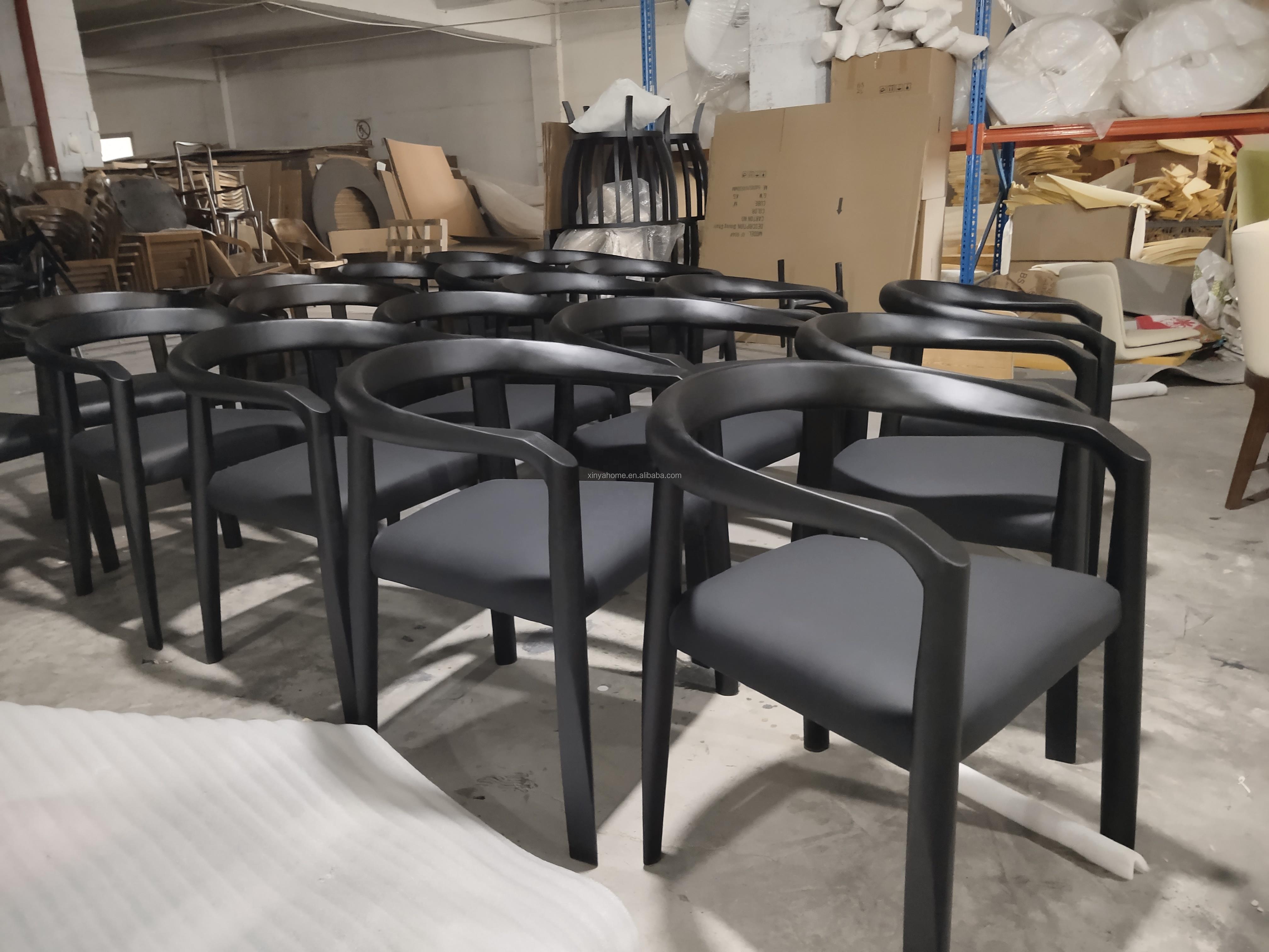 High Quality Modern Solid Wood Study Hotel Cafe Restaurant Chair Leather Dining Room Chairs For Sale
