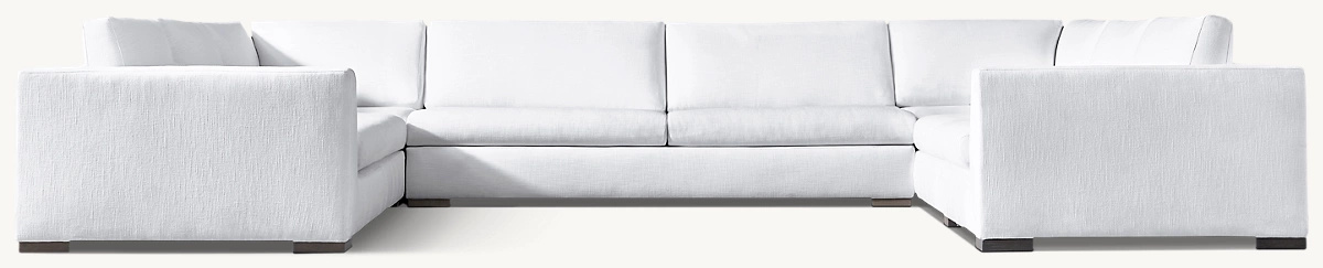 Indoor Sectional Sofa Furniture Modern Luxury Style Customizable Hardwood Frame Fabric Upholstery Living Room Modular Couch
