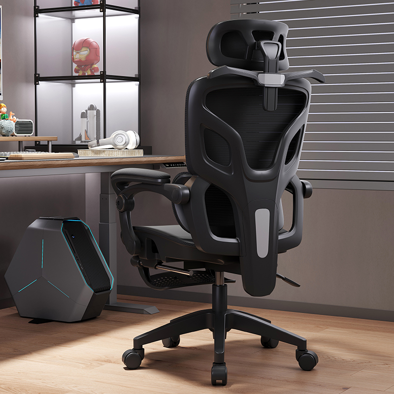 High Quality Oversized Swivel Mesh Lumbar Support Ergonomic Conference Gaming Office Black Reclining Computer Chair
