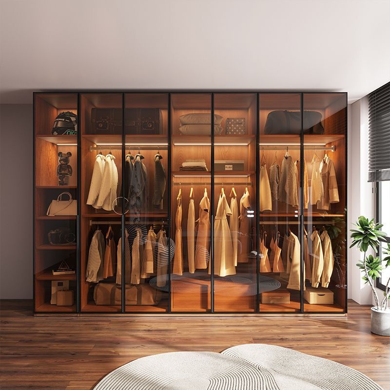Wardrobe Manufacturer Customized Modern Luxury Wood Melamine U Shape Bedroom Cabinets Walk in Closet System