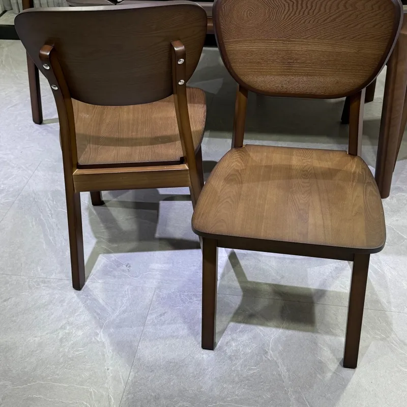 Modern Foldable Dining Table Set with Stylish Solid Wood Legs Detail 6