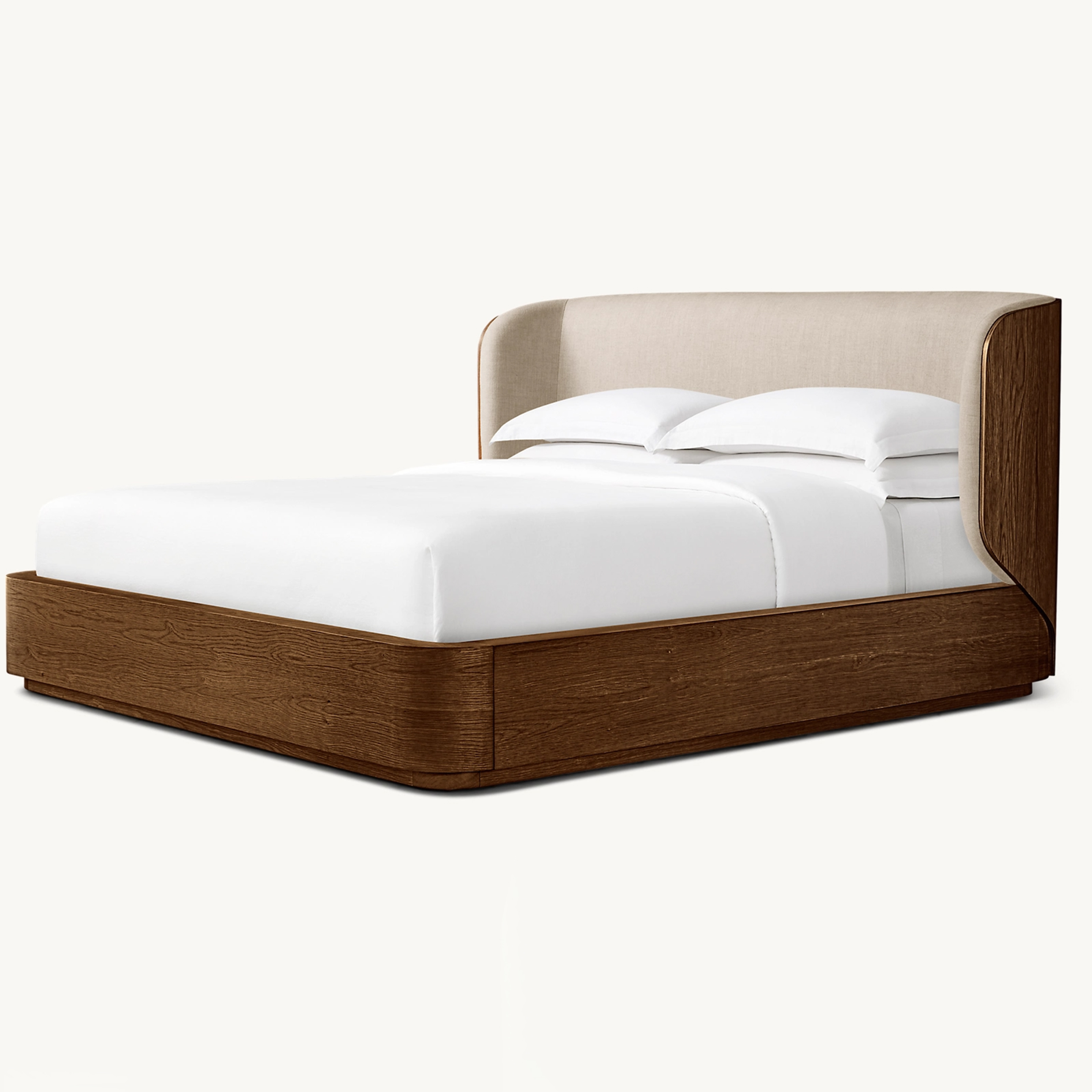 Modern Vintage Hand Carved Solid Wood Frame Apartment Bedroom Furniture Box Bed with Storage Design Space-Saving Upholstered Bed