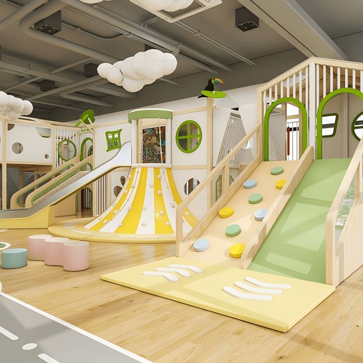 Best Selling Customized Indoor Playground Furniture Multiple Colors Kids' Care After Class Play Center