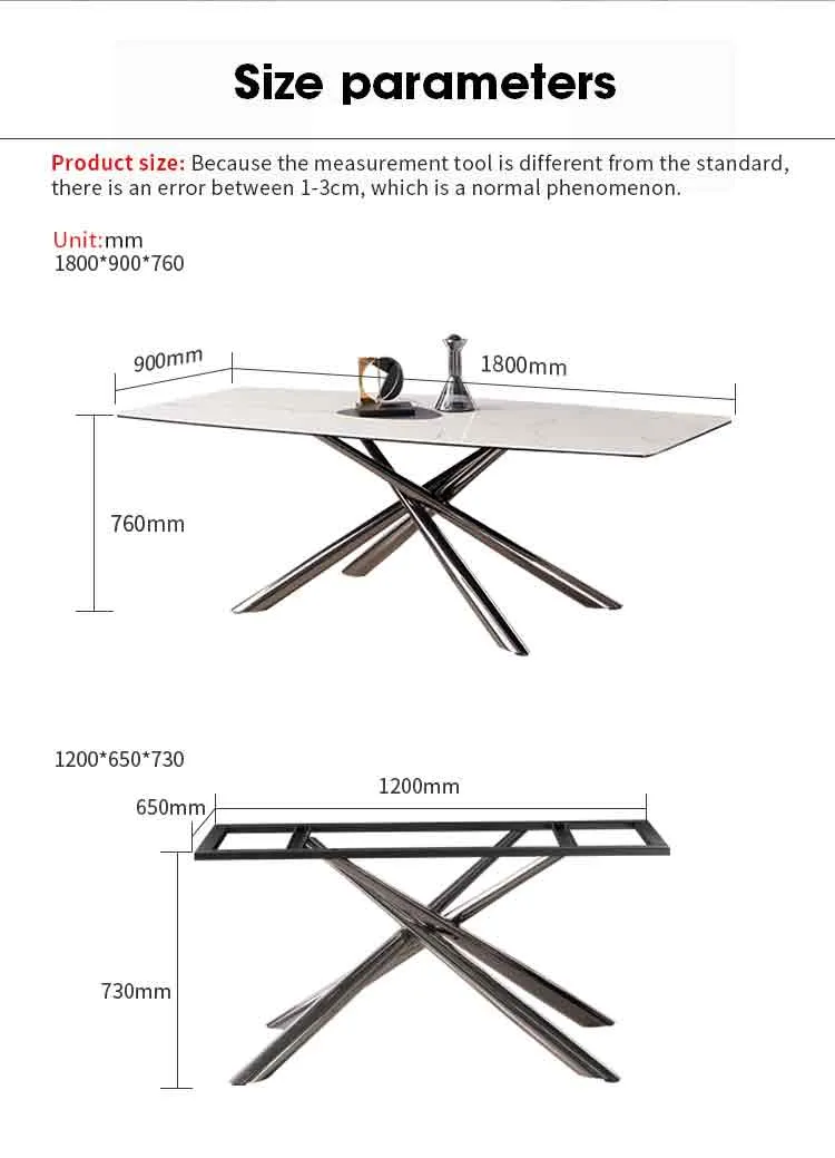 Modern Home Dining Metal Leg Furniture Coffee Marble Banquet Dining Table Furniture Set