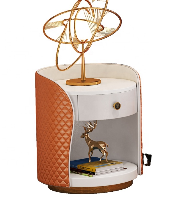 Luxury Natural Bedroom Nightstand BedsideTable