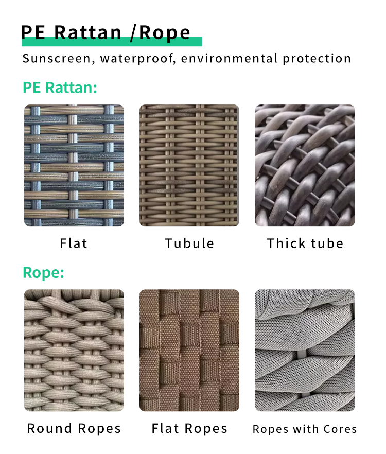 Garden rope sofa set detailed design 5