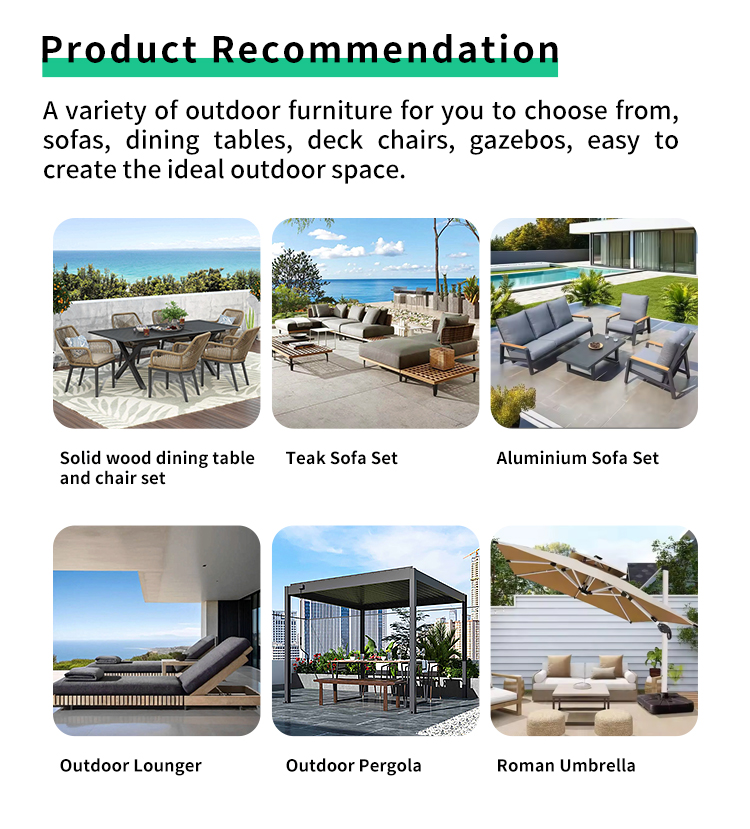 Garden rope sofa set detailed design 10
