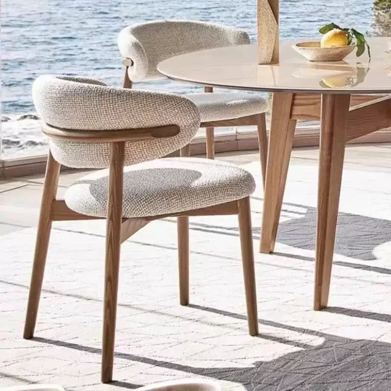 Nordic Modern Solid Wood Dining Chair With Backrest Factory Price For Home Dining Room In Family Living Room Or Hotel Use