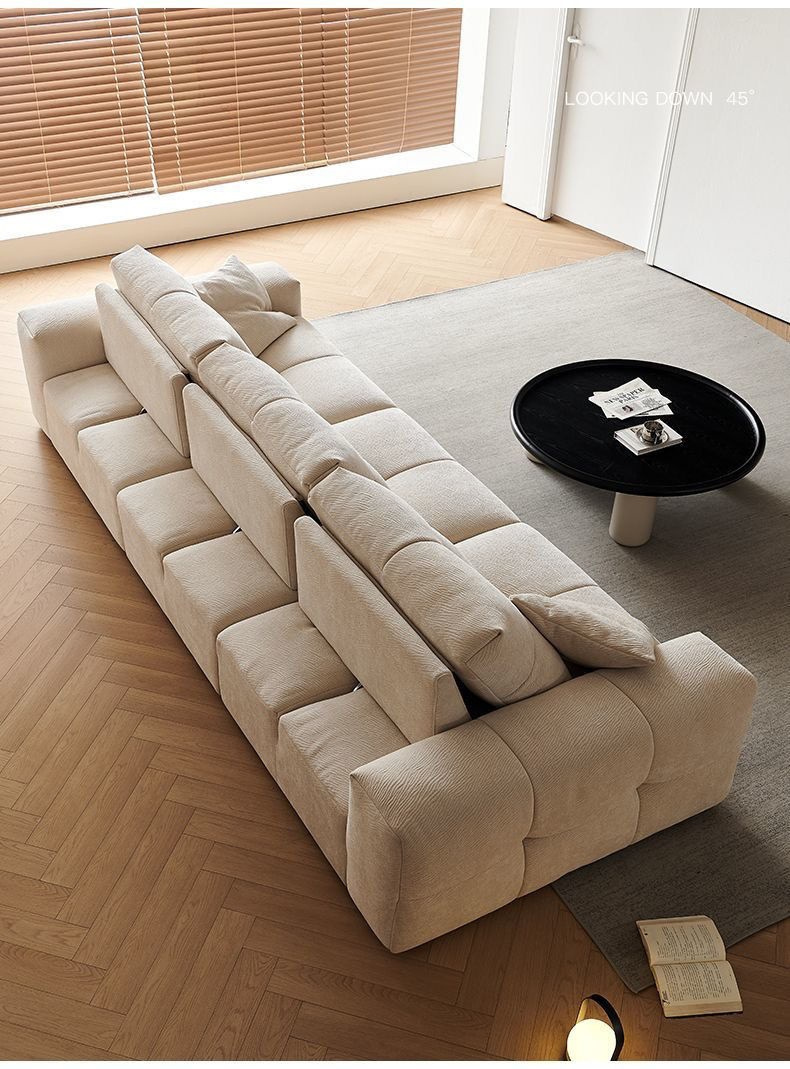 Fabric Sofa Movable Backrest pixel Sofa Mobile Backrest Living Room Modern Minimalist Sitting Deep Chenille