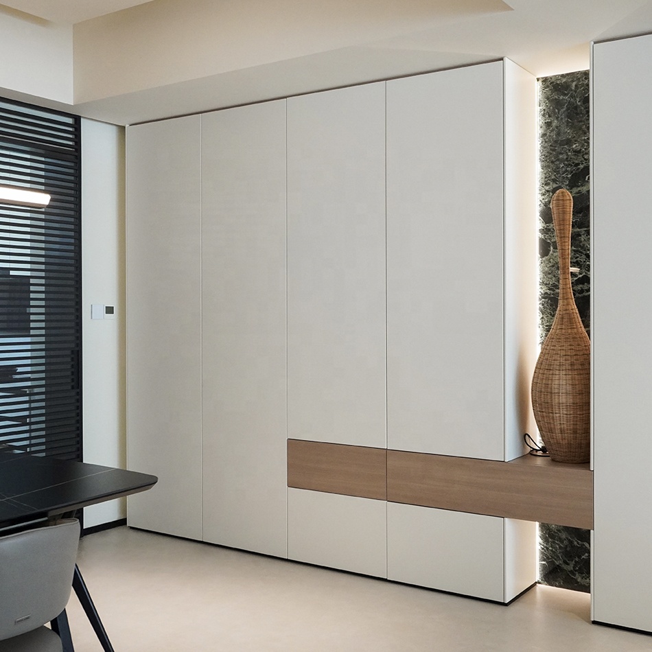 Custom Built-in Modern Wardrobe with Vanity Multifunctional Adjustable Design for Apartment Bedroom Furniture