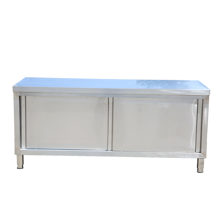 Professional Stainless Steel Worktable With Cabinet Heavy Duty Kitchen Island NSF Standard Workbench