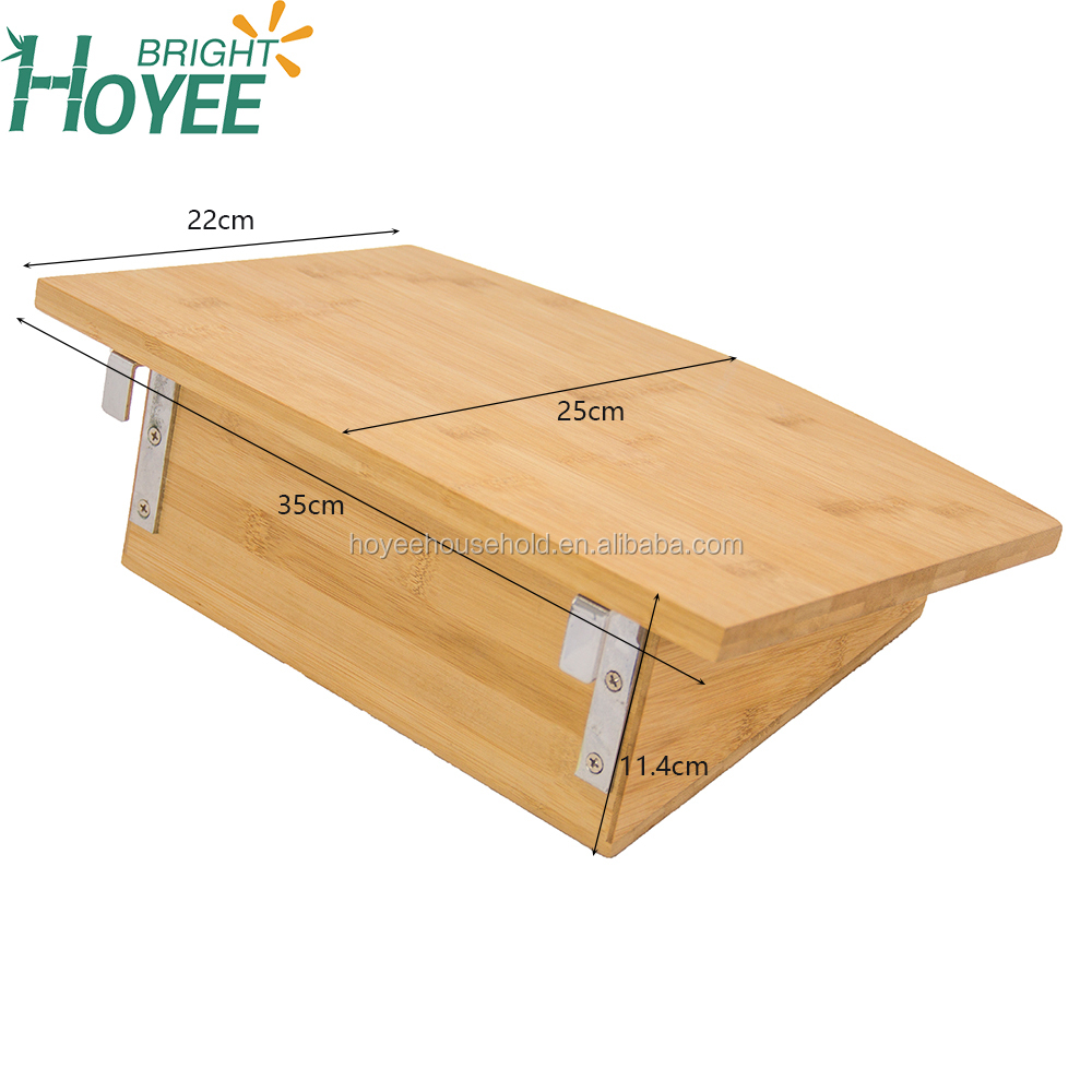 Bamboo hanging nightstand bedside bench details 4