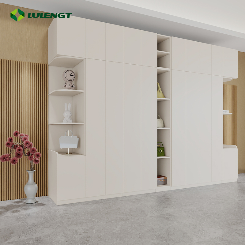 Space-Saving Modular Closet Modern Double Doors Top Cabinet Storage Overhead Unit for Bedroom