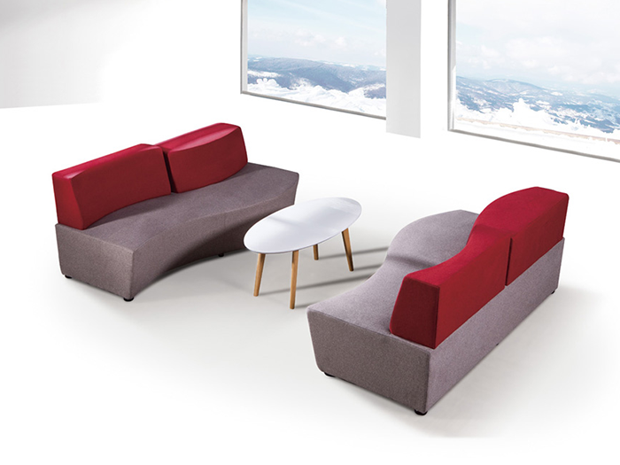 Greenfield Furniture High Quality Collaborative Modern Office Commercial Furniture Upholstered Sectional Modular Sofa