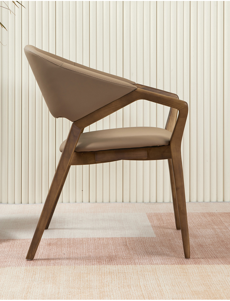 Italian Designer Design Solid Wood Dining Chair Home Chair With Armrest Back Chair
