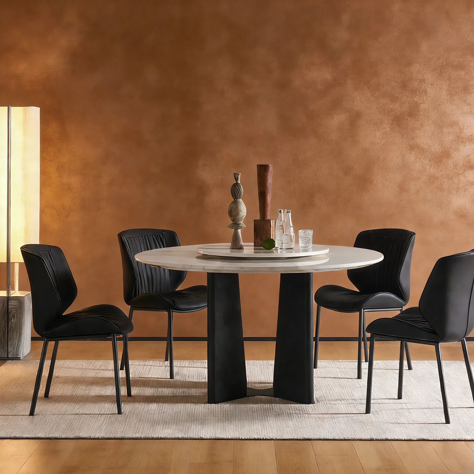 Modern Customizable Marble Dining Table Set for Contemporary Homes