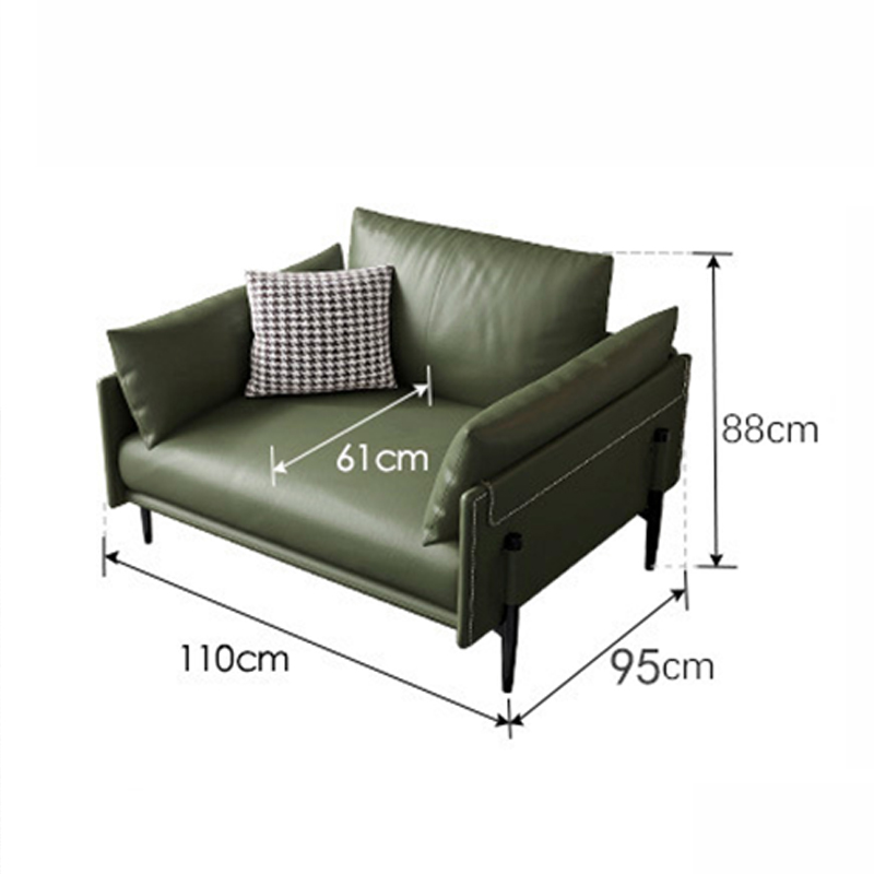 Lounge Suite Sofa Set PU Leather Sectional Wabi-Sabi Design Customizable Living Room Furniture