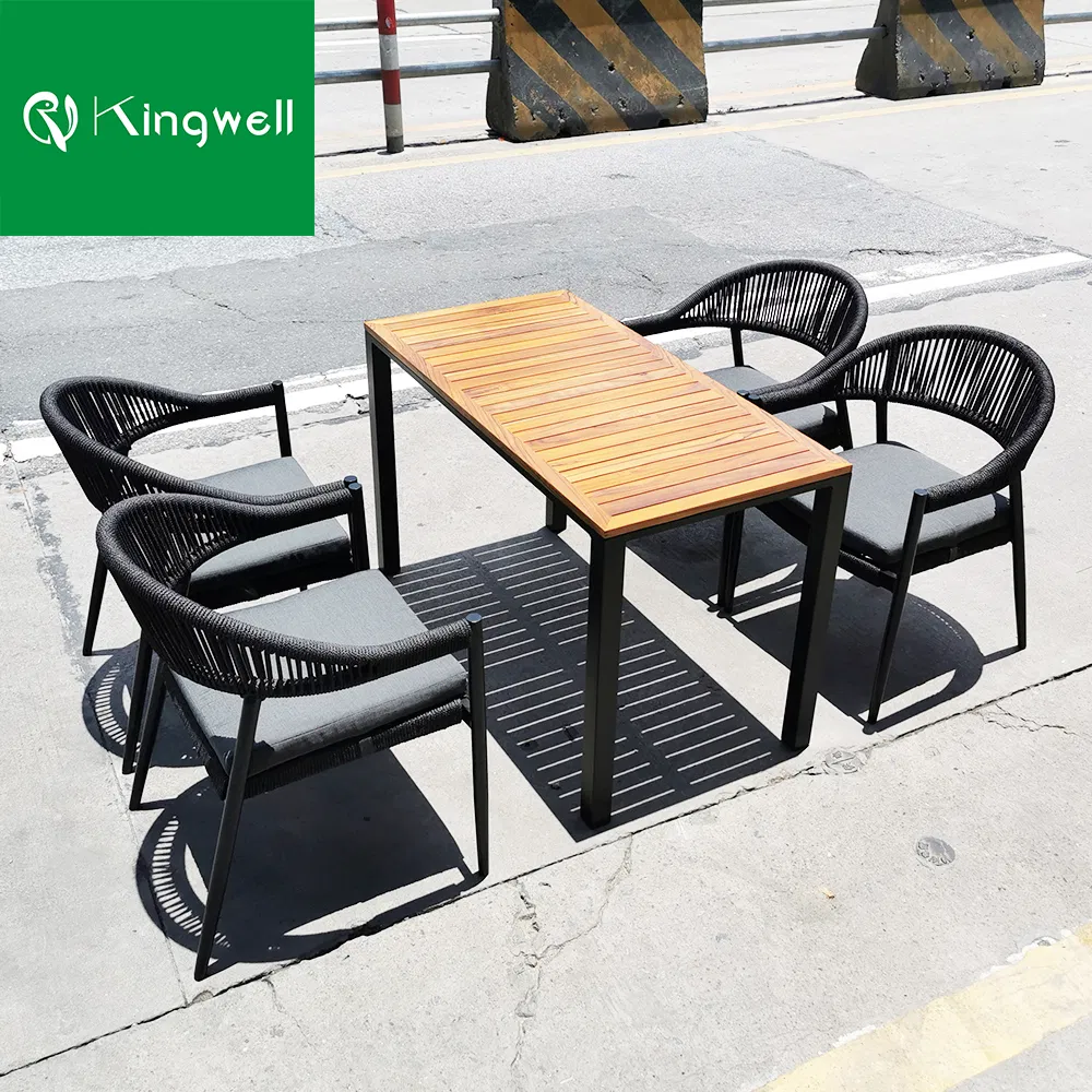 Bar Garden Outdoor Patio Furniture Teak Dining Table and Chair Set