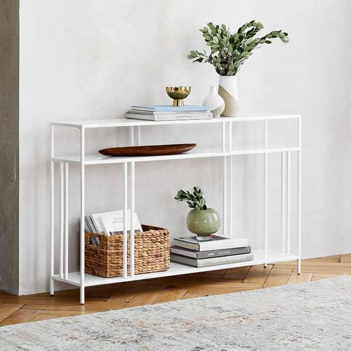Entryway Console Table steel hallway display table narrow sofa side metal dressing console table for living room