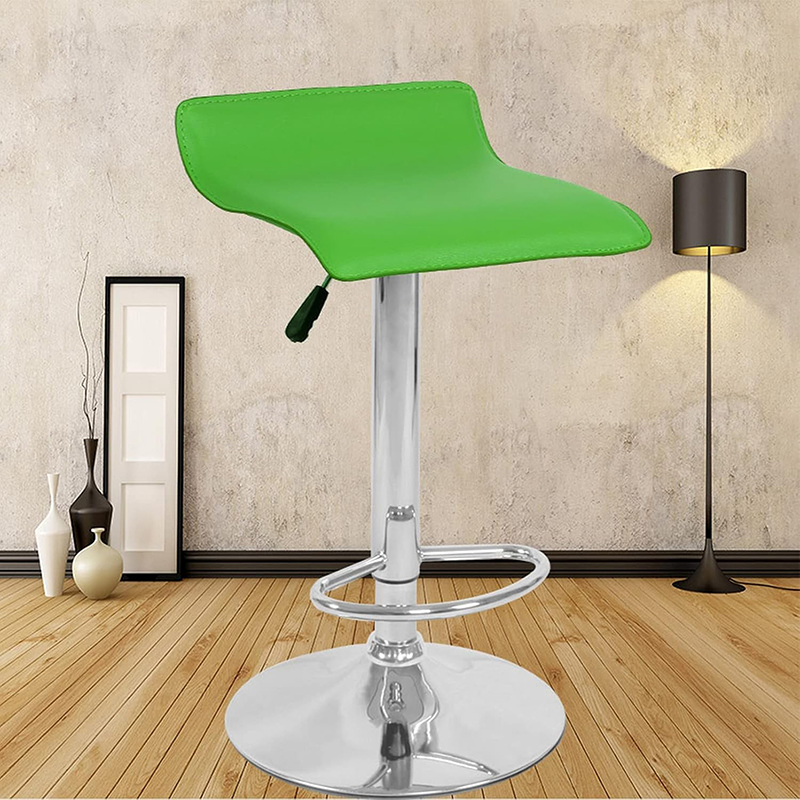 Adjustable Bar Stools Set of 2 Swivel PU Leather Airlift Barstools Backless Kitchen Counter Height Bar Chair for Dining Room