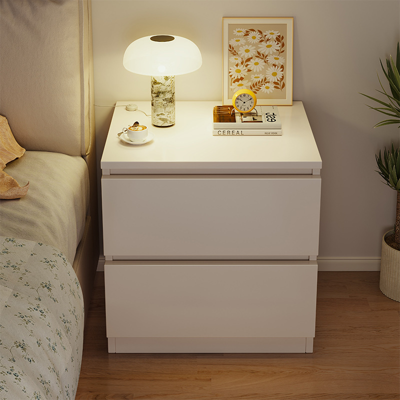 Wholesale Modern Minimalist MDF Bedside Storage Cabinet 3 Drawers Multifunctional Nightstand Bedroom Furniture Factory Direct