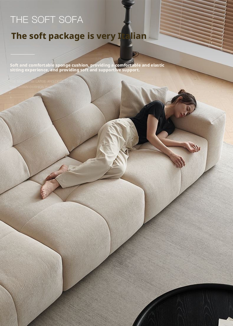 Fabric Sofa Movable Backrest pixel Sofa Mobile Backrest Living Room Modern Minimalist Sitting Deep Chenille