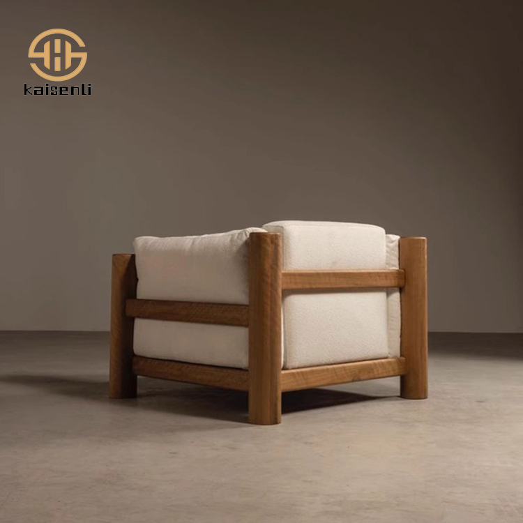 KSL Single Sofa Solid Wood Retro Living Room Reading Coffee Shop Leisure Chair for Reception Commercial Furniture Manufacturer