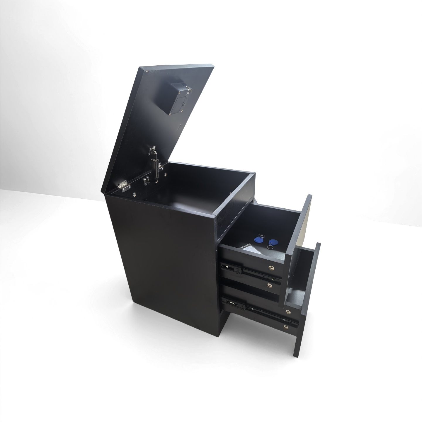 Modern Safety Fashion Secret Storage Gun Safety Rack Valuables Hidden Compartment Bedside Table NFC Card Lock Wood Living Room