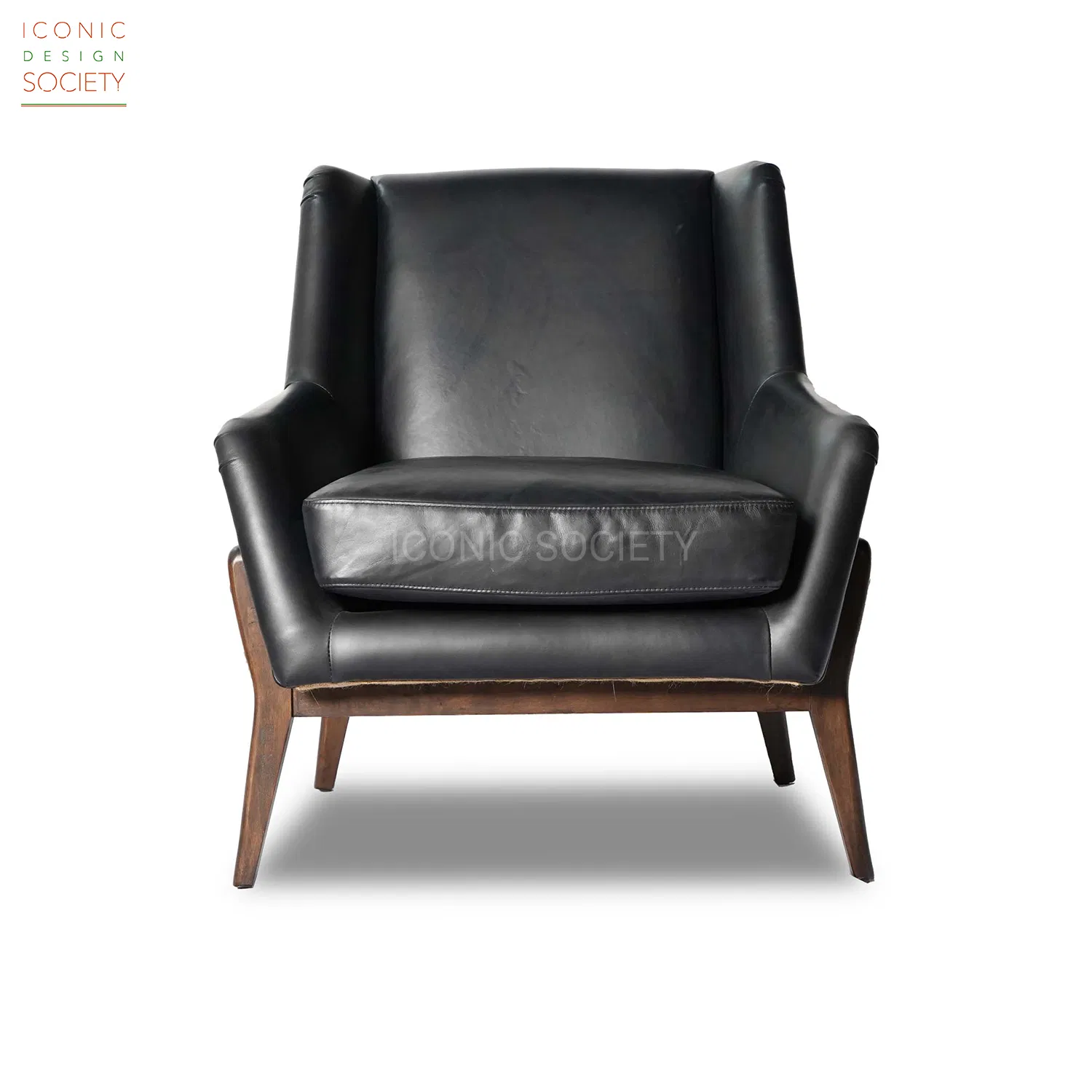 Modern Foshan Home Living Room Sitting Room Hotel Restaurant Furniture Wooden Frame Foam Genuine Leather Accent Arm Chair