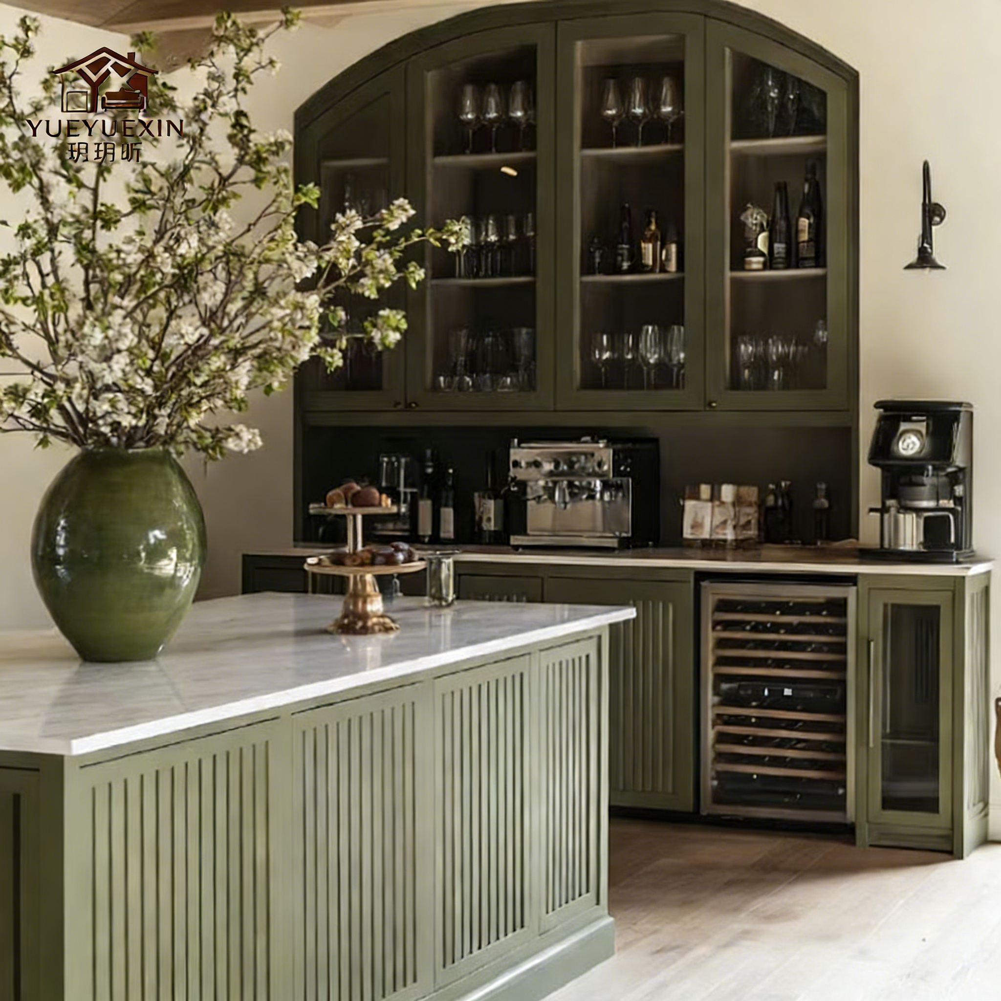 Modern Luxury Eco-Friendly Water Resistant Kitchen Cabinet Set Door Cabinet For Kitchen Bedroom Dresser Wardrobe