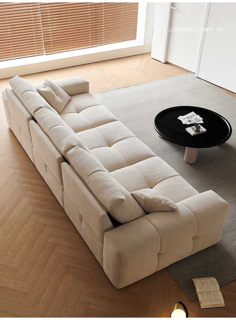 Fabric Sofa Movable Backrest pixel Sofa Mobile Backrest Living Room Modern Minimalist Sitting Deep Chenille
