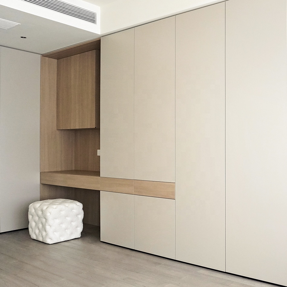 Custom Built-in Modern Wardrobe with Vanity Multifunctional Adjustable Design for Apartment Bedroom Furniture