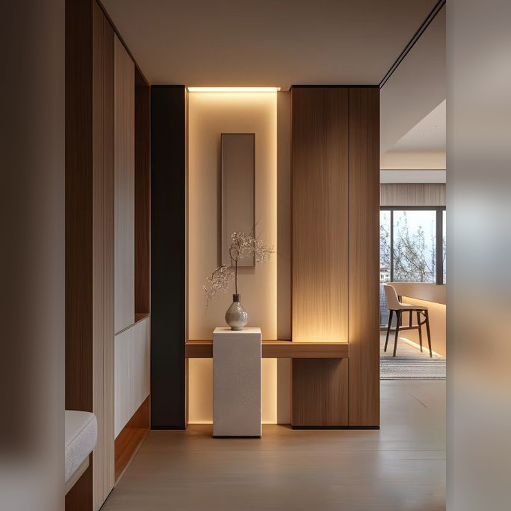 Modern Chinese Entryway Foyer Storage Cabinet Oriental Living Room Furniture Custom Solution