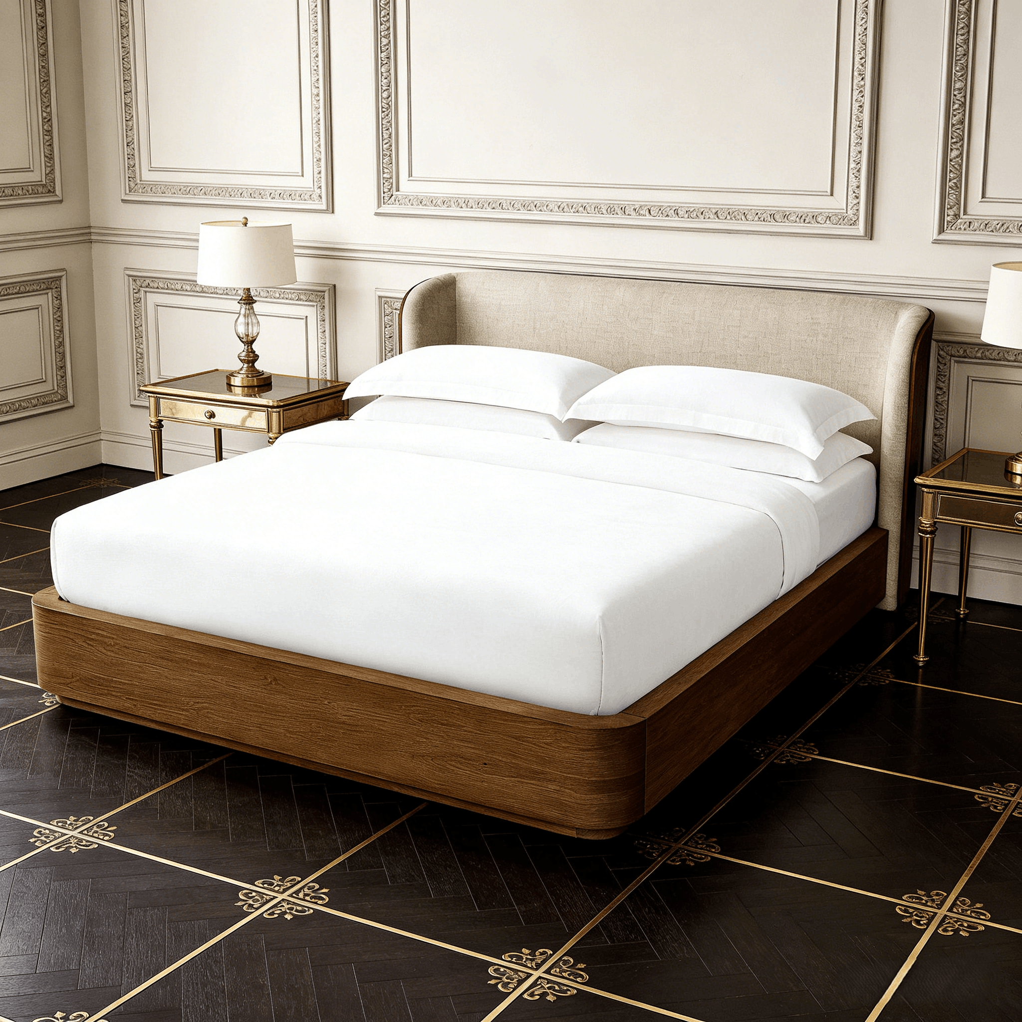 Bed Frame king with Storage Queen Full Double Size Single Wood Modern Set Luxury 160x200 for Pine Hard French Solid Wood Bed
