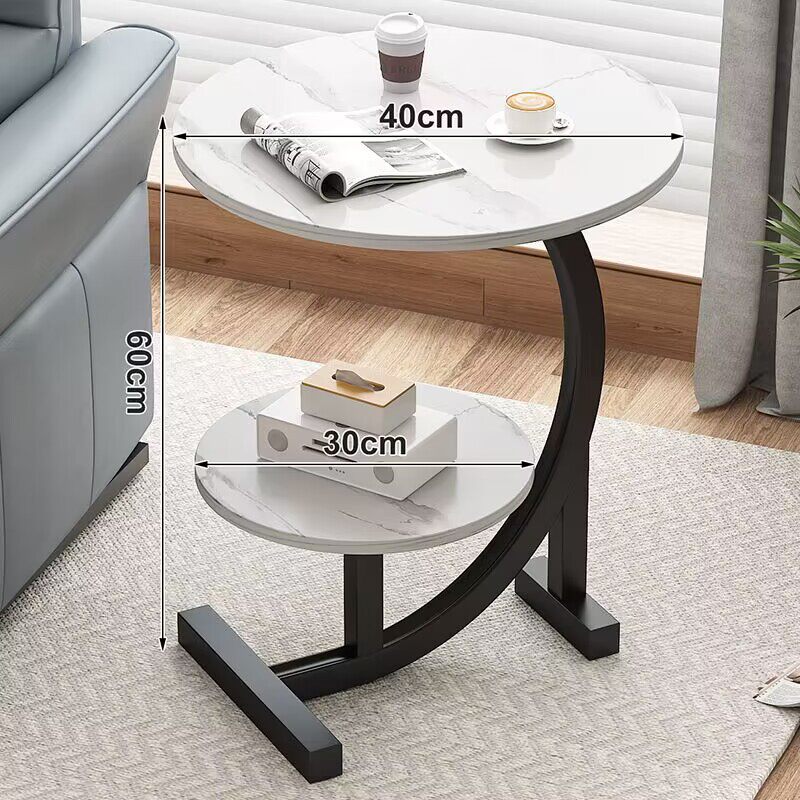 Cross-border supply Small Coffee Table Modern Minimalist Living Room Side Table Double-layer storage Sofa Side Table