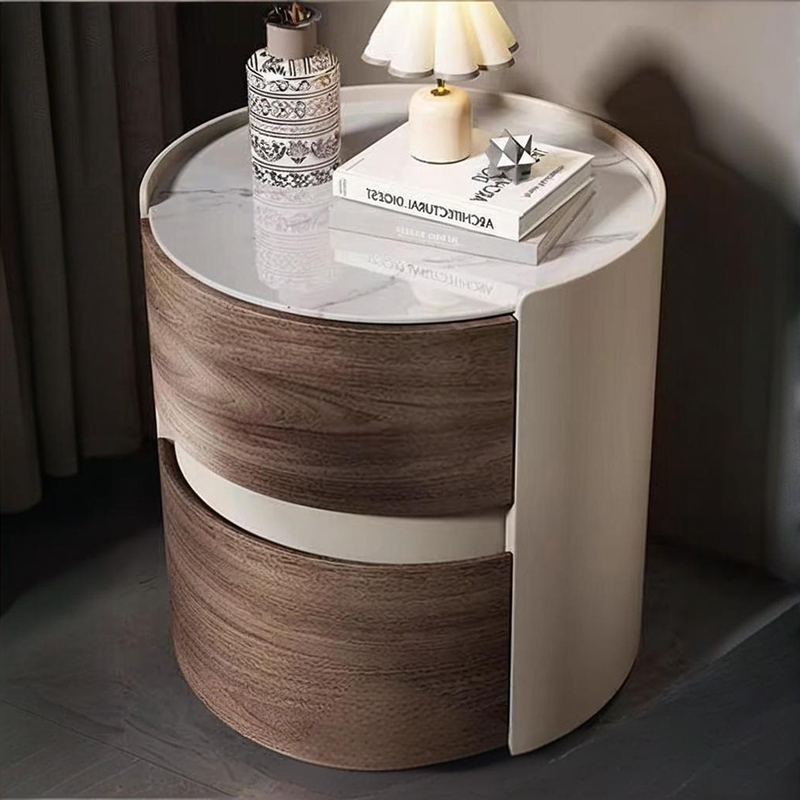 Modern Luxury Smart Nightstand Wood Set 2 Wireless Charging Eco-Friendly Storage Apartment Gym Bedroom Hospital Living Room Home