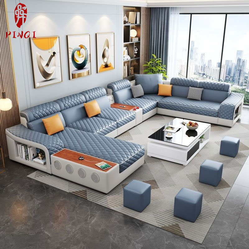 New Hot Selling 7 Seater Living Room Modern Luxury Sofa Set Fashion Design Sofa Combination Corner Room Sofa