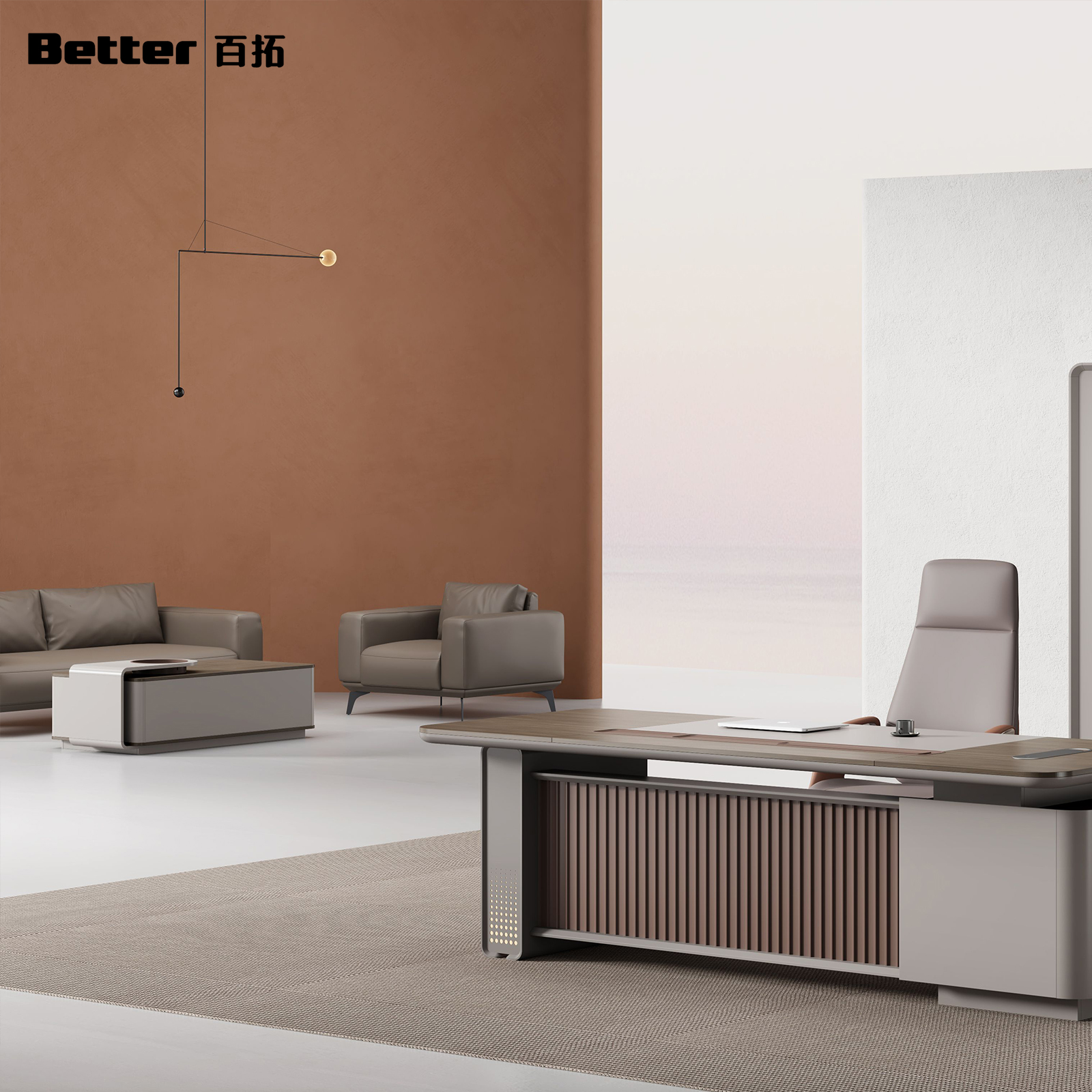 Modern Solid Wood Coffee Table Cream Living Room with Storage Function Luxury for Office Use