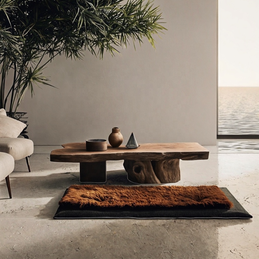 Modern Portable Round Living Room Coffee Table with Storage 2 Tier Open Shelf Wooden Furniture for Bedroom Office Apartment Use