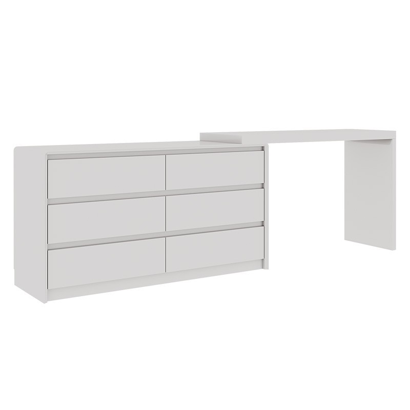 Modern Solid Wood Bedroom Dresser Makeup Table Bucket Cabinet Integrated Chest Makeup Table with Drawers